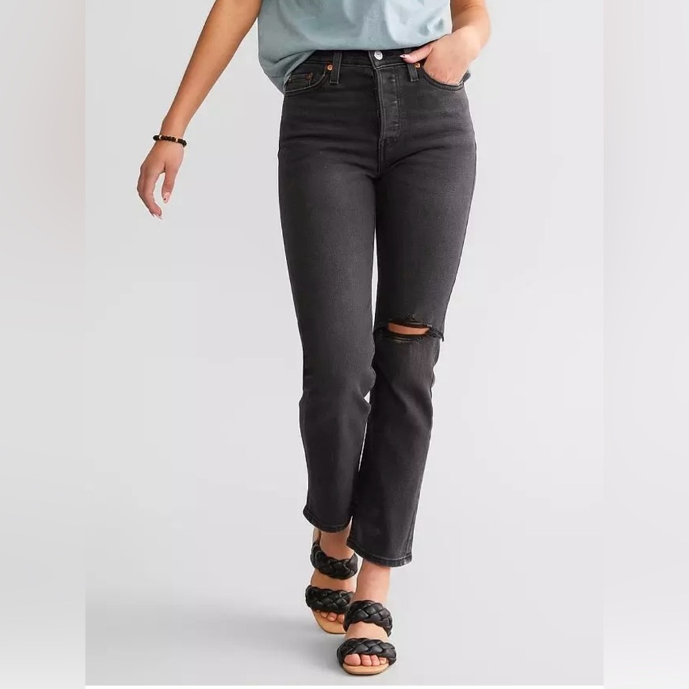 Levi's Women’s Wedgie Straight Washed Black Jeans Size 28